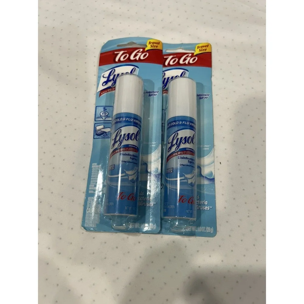 lysol to go Spray, 1.0oz,‎ Crisp Linen Lot Of 2